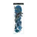 Waterproof full arm temporary tattoo sticker with cool blue flame skull and dragon design. - Blue Flame Skull Dragon (AC-042)