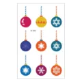 Waterproof Christmas temporary tattoo stickers for kids, cute cartoon snowflake bauble designs. - EC-853