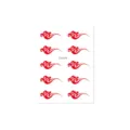 Autocollant de sourcil de style chinois rouge tatouage temporaire pour enfants Hanfu maquillage - Autocollant de Front (CM-026) / 80x60mm