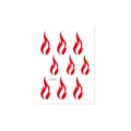 Autocollant de tatouage de visage temporaire flamme rouge pour maquillage de costume Hanfu - Autocollant de Front (CM-032) / 80x60mm