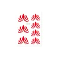 Autocollant de front rouge style chinois pour maquillage Hanfu et cosplay traditionnel - Autocollant de Front (CM-029) / 80x60mm