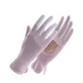 Women sun protection ice silk gloves hollow palm breathable UV proof outdoor driving pink - One Size / Pink