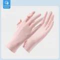 Guanti da sole in seta di ghiaccio da donna protezione UV dita aperte ciclismo rosa - Taglia unica / Rosa