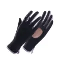 Women summer sun protection gloves ice silk breathable anti-slip touch screen cycling driving - One Size / Black