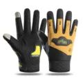Volledige vinger fietshandschoenen voor heren, antislip touchscreen buiten sport motorhandschoenen. - Eén maat / Motor Geel