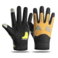 Full finger cycling gloves, anti-slip breathable sports gloves for outdoor riding. - One Size / Bat Yellow