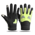 Men Full Finger Cycling Gloves Outdoor Sports Anti-Slip Touch Screen Mountain Bike Gloves - One Size / Bat Green