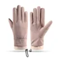 Winter thermal fleece gloves for women, windproof waterproof outdoor cycling mittens. - Skin-Feel Women Beige