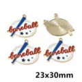Alloy drip oil baseball pendant DIY charm keychain bag accessory jewelry making supplies - Baseball Pendant (AC7-40)