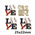 Alloy enamel baseball love charms DIY jewelry pendants for keychains and necklaces. - LOVE Baseball Pendant (AD2-44)