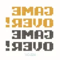 Pixel game over waterproof temporary tattoo sticker, stylish party body art design for adults. - VC-224
