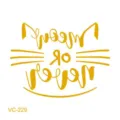 Golden foil temporary tattoo sticker with cute cat whiskers design for party fashion use. - VC-229