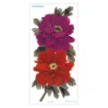 Waterproof 3D peony flower temporary tattoo sticker for arm, colorful floral design. - QC-688 / 210*100mm