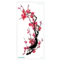 Waterproof 3D arm tattoo sticker with red plum blossom design, long-lasting body art. - QC-654 / 210*100mm