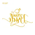 Gold waterproof temporary tattoo sticker, Team Bride bachelorette party body sticker. - VC-227