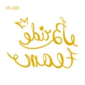 Waterproof metallic gold temporary tattoo sticker, bachelorette party bridal party design. - VC-228