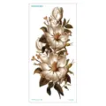 Waterproof 3D temporary tattoo sticker for arm, elegant white floral body art design variant. - QC-694 / 210*100mm
