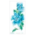 Waterproof 3D blue peony flower arm tattoo sticker colored body art temporary tattoo paper for women. - QC-672 / 210*100mm