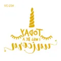 Gold foil unicorn temporary tattoo sticker for party body art waterproof sticker sheet. - VC-234