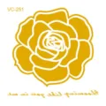 Gold foil rose tattoo sticker waterproof temporary body art sticker for women party festival style - VC-251