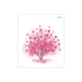 Waterproof temporary tattoo sticker featuring a delicate watercolor pink cherry blossom tree design. - FG-011 / 105*120mm