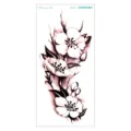 Waterproof 3D temporary tattoo sticker for arms, beautiful floral body art design. - QC-663 / 210*100mm
