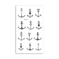 Waterproof temporary anchor tattoo sticker sheet with minimalist black body art designs - Anchor(HC-277) / 60*105mm