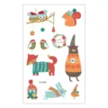 Waterproof Christmas temporary tattoo stickers, cute cartoon designs for kids party. - EC-849