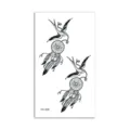 Waterproof temporary tattoo sticker featuring swallow and dreamcatcher line art design. - Swallow Dreamcatcher(HC-226) / 60*105mm