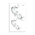 Waterproof temporary tattoo sticker featuring elegant sketch style fox design for body art. - Agile Foxes(HC-219) / 60*105mm