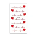 Red heart ECG temporary tattoo sticker, waterproof body art transfer sticker for kids and adults. - Heart ECG(HC-254) / 60*105mm
