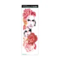 Waterproof full arm temporary tattoo sticker featuring artistic rose and woman face pattern. - Portrait Red Rose (AC-074)