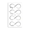 Waterproof temporary tattoo sticker featuring infinity symbol, butterflies, birds and hearts. - Infinity Combination(HC-273) / 60*105mm