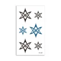 Waterproof temporary tattoo sticker sheet featuring geometric star and floral designs for wear. - Geometric Star Floral(HC-267) / 60*105mm