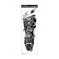 Full arm temporary tattoo waterproof realistic buddha mask design black sleeve tattoo sticker for adults - Buddha Myth Mask (AC-053)