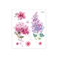 Watercolor floral temporary tattoo sticker waterproof gradient flower body art design sheet - FG-012 / 105*120mm