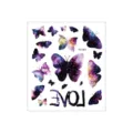 Waterproof colorful gradient butterfly temporary tattoo sticker sheet with galaxy design. - FG-001 / 105*120mm