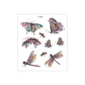 Waterproof watercolor butterfly and dragonfly temporary tattoo sticker sheet variant design - FG-005 / 105*120mm