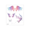 Waterproof gradient angel wings fairy glitter temporary tattoo sticker body sheet. - Style FG-007 / 105*120mm
