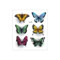 Waterproof gradient glitter butterfly temporary tattoo sticker sheet for body art decor - FG-003 / 105*120mm
