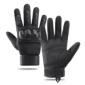 Guantes Tácticos de Ciclismo Hombre Deportes Aire Libre Antideslizantes Táctiles Negros Resistentes - XL / Negro