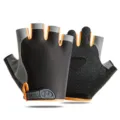 Heren Dames Halve Vinger Fietsen Handschoenen Ademend Antislip Fitness Sport Gym - M / Mesh Semi-Regulier Zwart Oranje