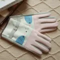 Cute cartoon thermal cycling gloves for men and women, windproof waterproof pink winter variant. - One Size / Pink Snap Cat Gloves
