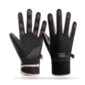 Winter warme fietshandschoenen voor heren en dames, winddicht waterdicht touchscreen sport - Eén maat / Zwart Roze