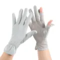 Summer UV protection ice silk fingerless gloves, breathable mesh outdoor driving sun gloves. - One Size / Cool Anti-slip Light Gray