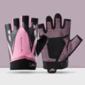 Fitness handschoenen met halve vingers voor heren en dames, ademende antislip sportuitrusting. - M / Upgrade Fitness Roze