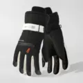 Black and white winter ski gloves, thick waterproof windproof thermal design for outdoor sports. - One Size / Men's Black