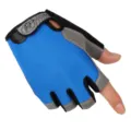 Blauwe vingerloze fiets handschoenen, ademende mesh sport fitness handschoenen. - M / Mesh Semi-Regulier Donkerblauw