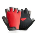 Halve vinger fietshandschoenen ademend fitness sport antislip trainingshandschoenen - M / Mesh Semi-Regulier Rood