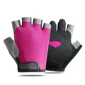 Vingervrije fietshandschoenen, ademende mesh fitnesshandschoenen met antislip handpalm. - M / Mesh Semi-Regulier Roze